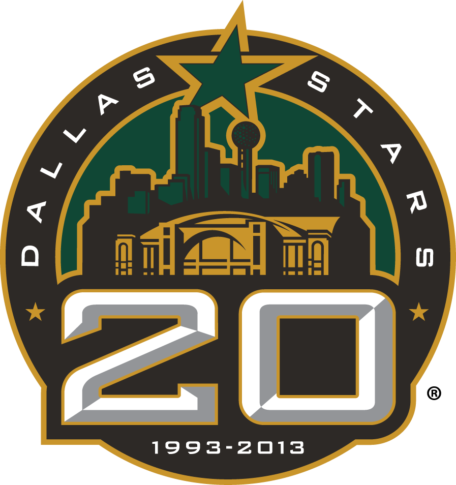 Dallas Stars 2012 13 Anniversary Logo vinyl decal